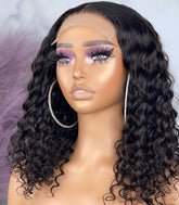 Peruca Lace Humana cacheada 40cm 5x5 HD - Camila